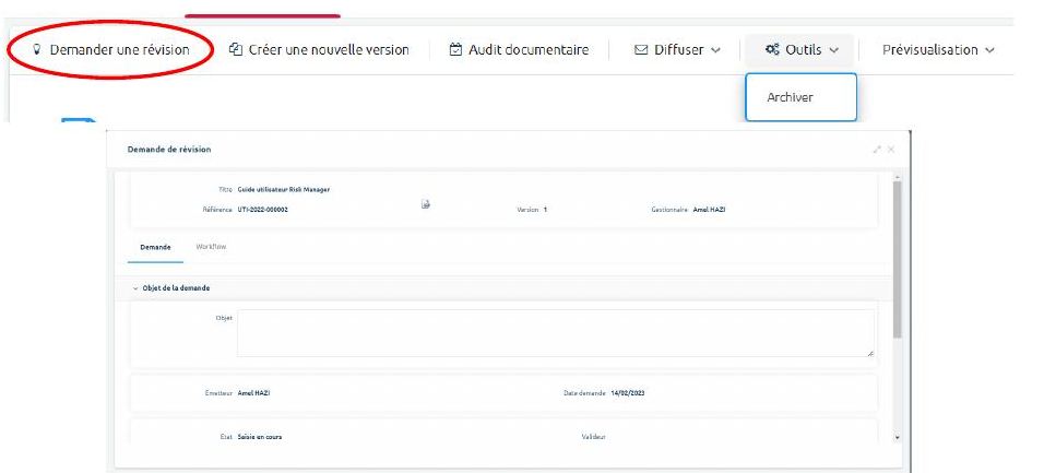 Formulaire de demande de révision
