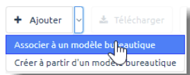 Dropdown des options d'ajout