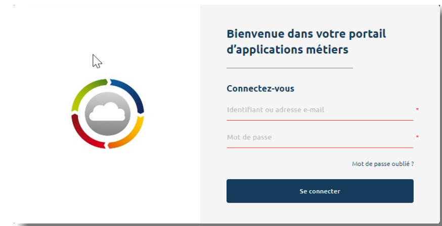 Écran de connexion Quality SaaS