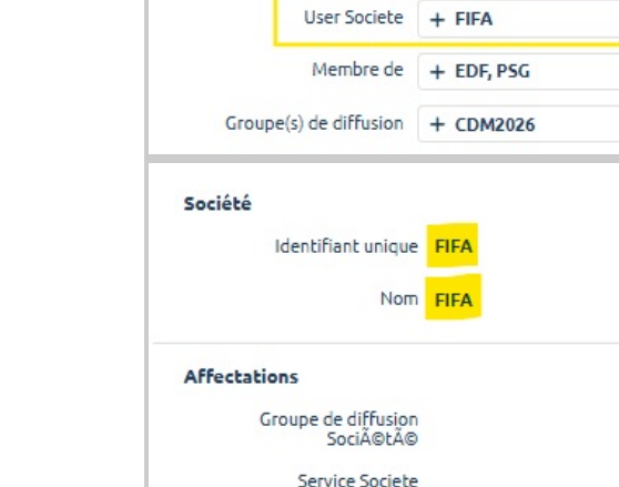 Fiche société FIFA