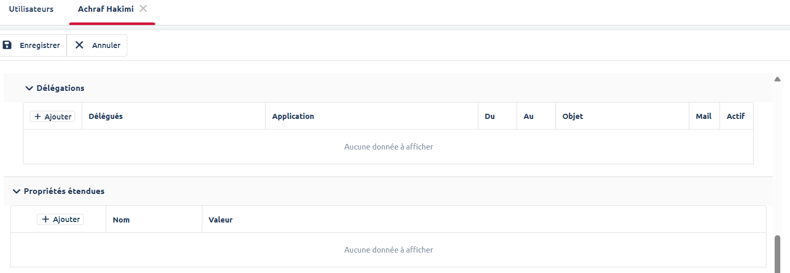 Gestion des délégations