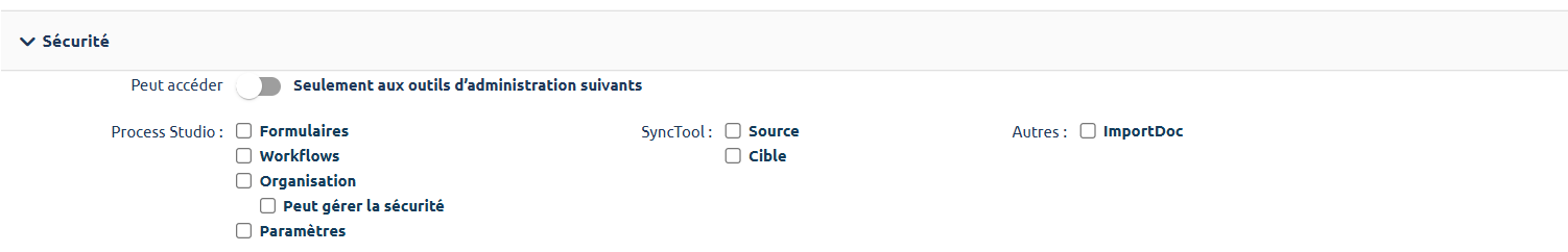 Sécurité et Droits d'accès