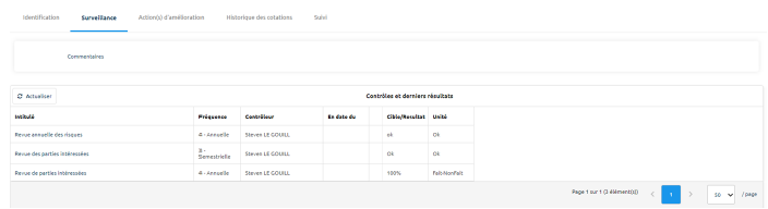Onglet Surveillance — exemple rempli