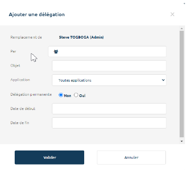 Préférences — Délégations